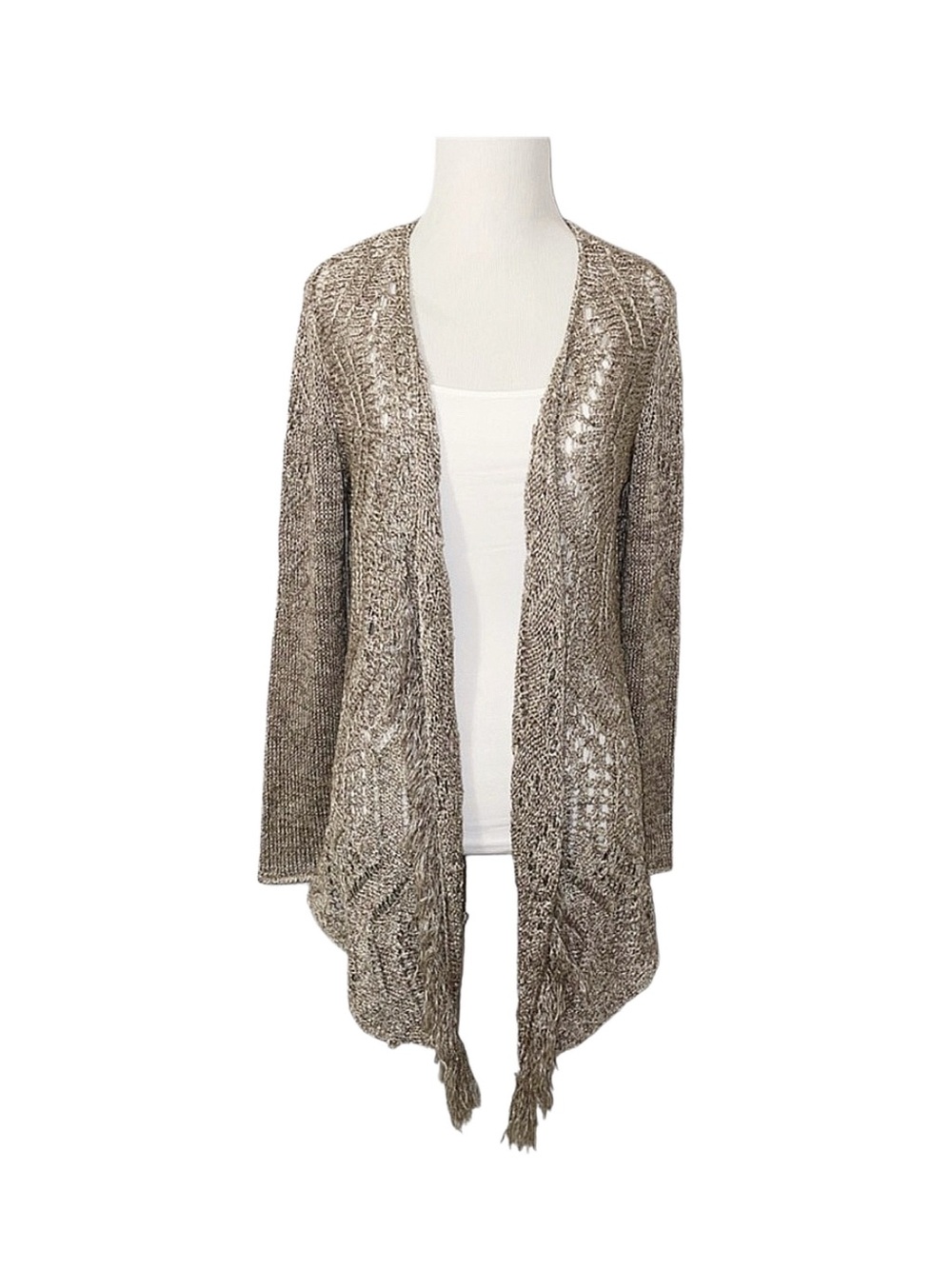 CANADA PREMIUM Tan Long Sleeve Sweater Cardigan